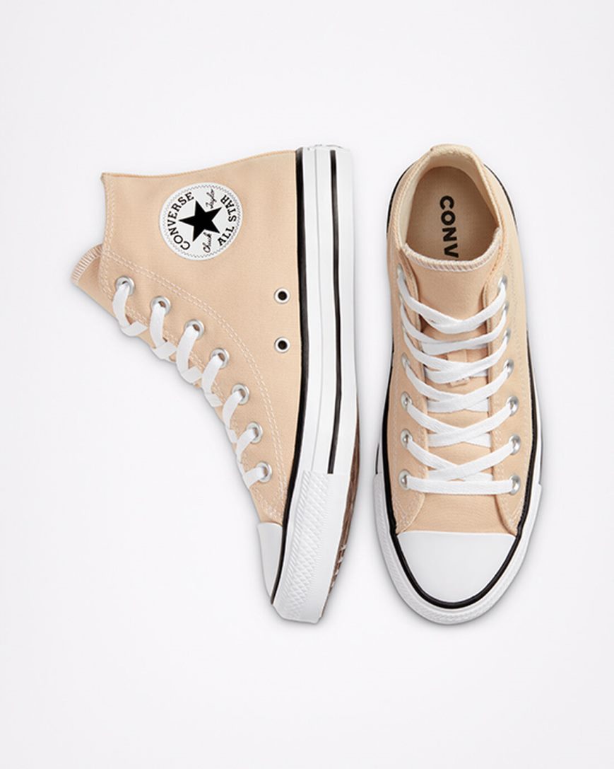 Tenis Converse Chuck Taylor All Star Seasonal Color Cano Alto Feminino Bege | PT T0P4817